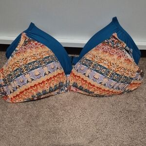 Time and Tru Multicolor Patterned Bra